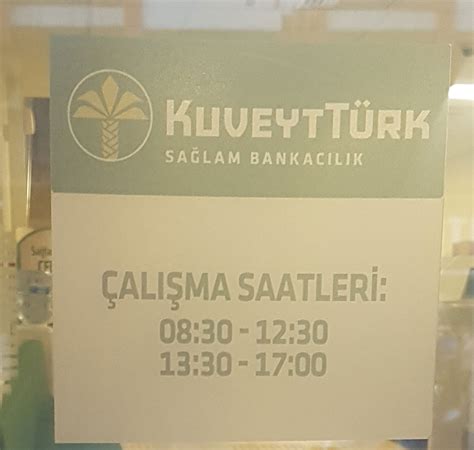 kuveyt türk cumartesi çalışma saatleri